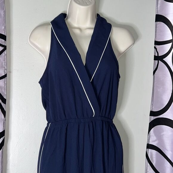Forever 21 Contemporary Navy Blue Jumpsuit Small - Picture 4 of 14